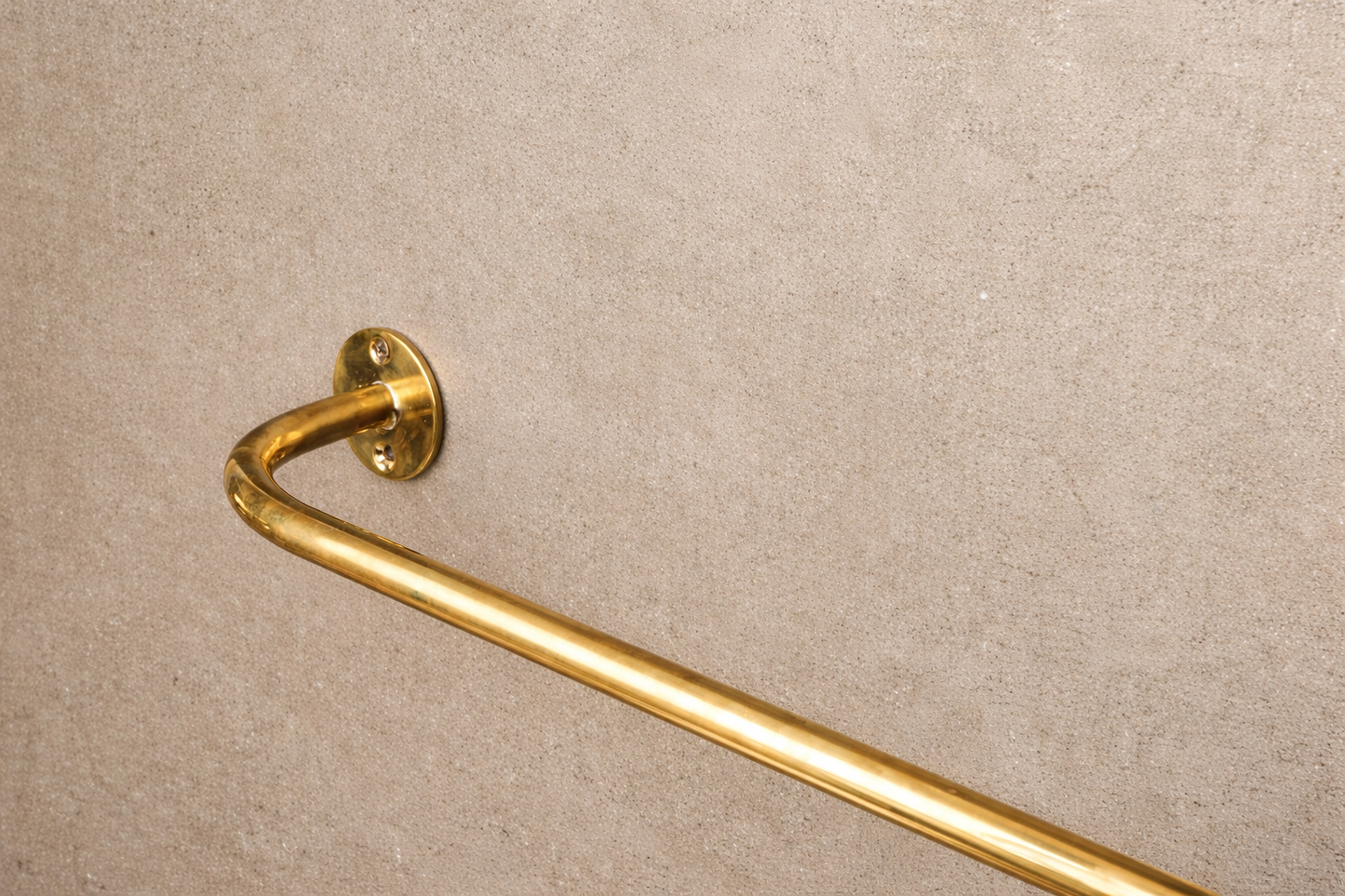 Unlacquered Solid Brass Curtain Rod 16mm – French Return Wall Mounted Heavy Duty Rod