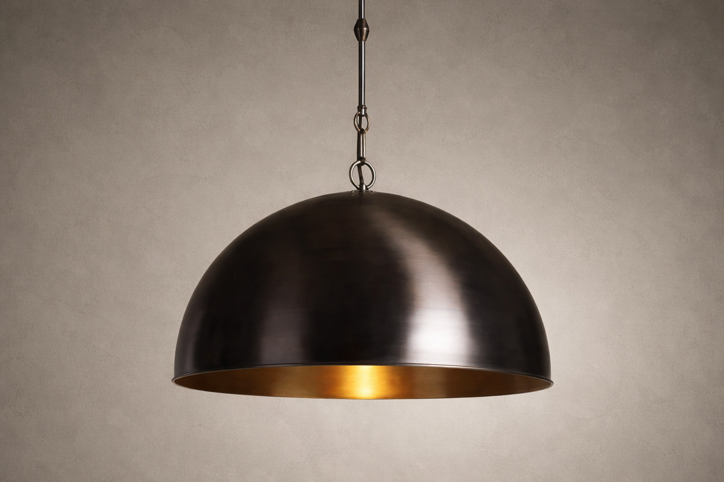Antique Oxide Brass Dome Pendant Light