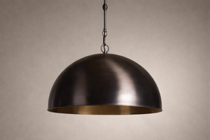 Antique Oxide Brass Dome Pendant Light