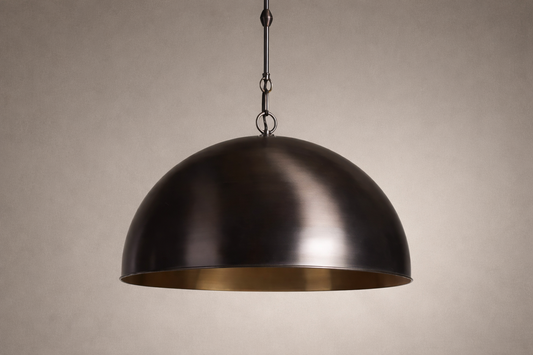 Antique Oxide Brass Dome Pendant Light