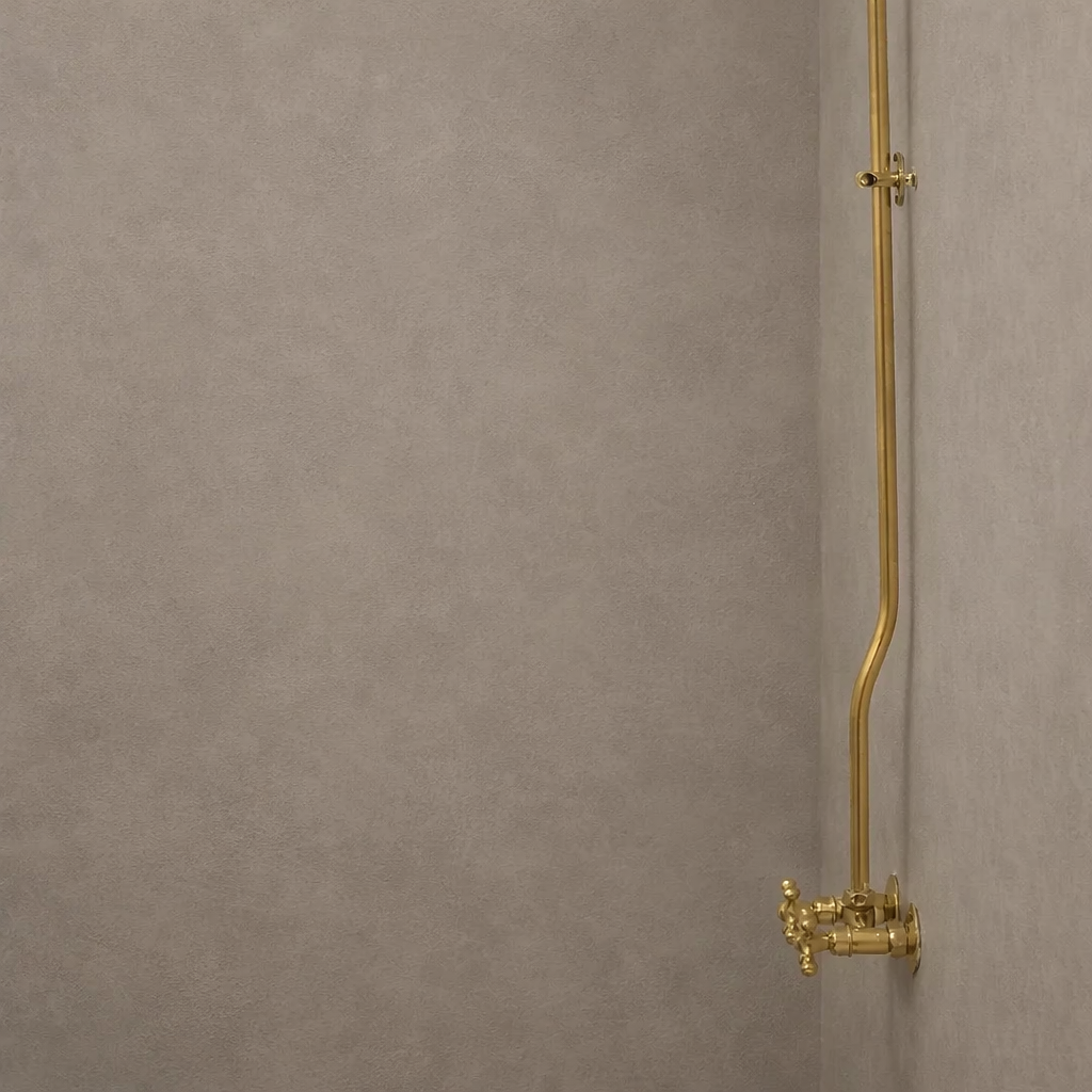 Unlacquered Solid Brass Shower System – Exposed Brass Shower Fixture