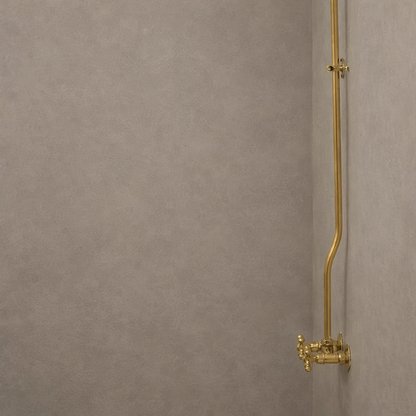 Unlacquered Solid Brass Shower System – Exposed Brass Shower Fixture