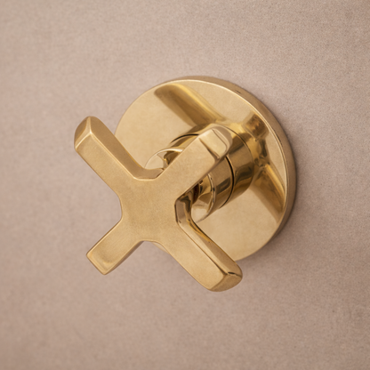 Unlacquered Brass Shower Set – Spa-Style Wall-Mount Design