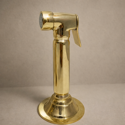 Solid Brass Kitchen Sink Sprayer with Hose – Handcrafted Brass Faucet Side Sprayer