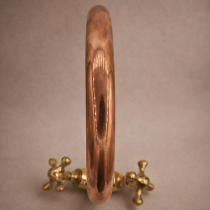 Solid Brass Bathroom Faucet – Antique Deck Mounted Copper Vanity Faucet