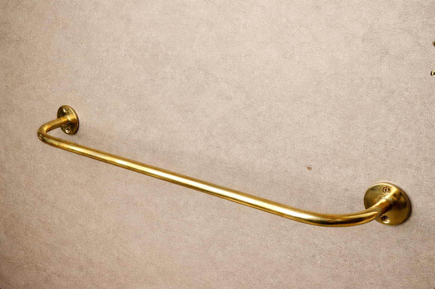 Unlacquered Solid Brass Curtain Rod 16mm – French Return Wall Mounted Heavy Duty Rod