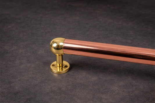 Copper Towel Hanger With Brass Brackets– Wall Mount Towel, 20mm