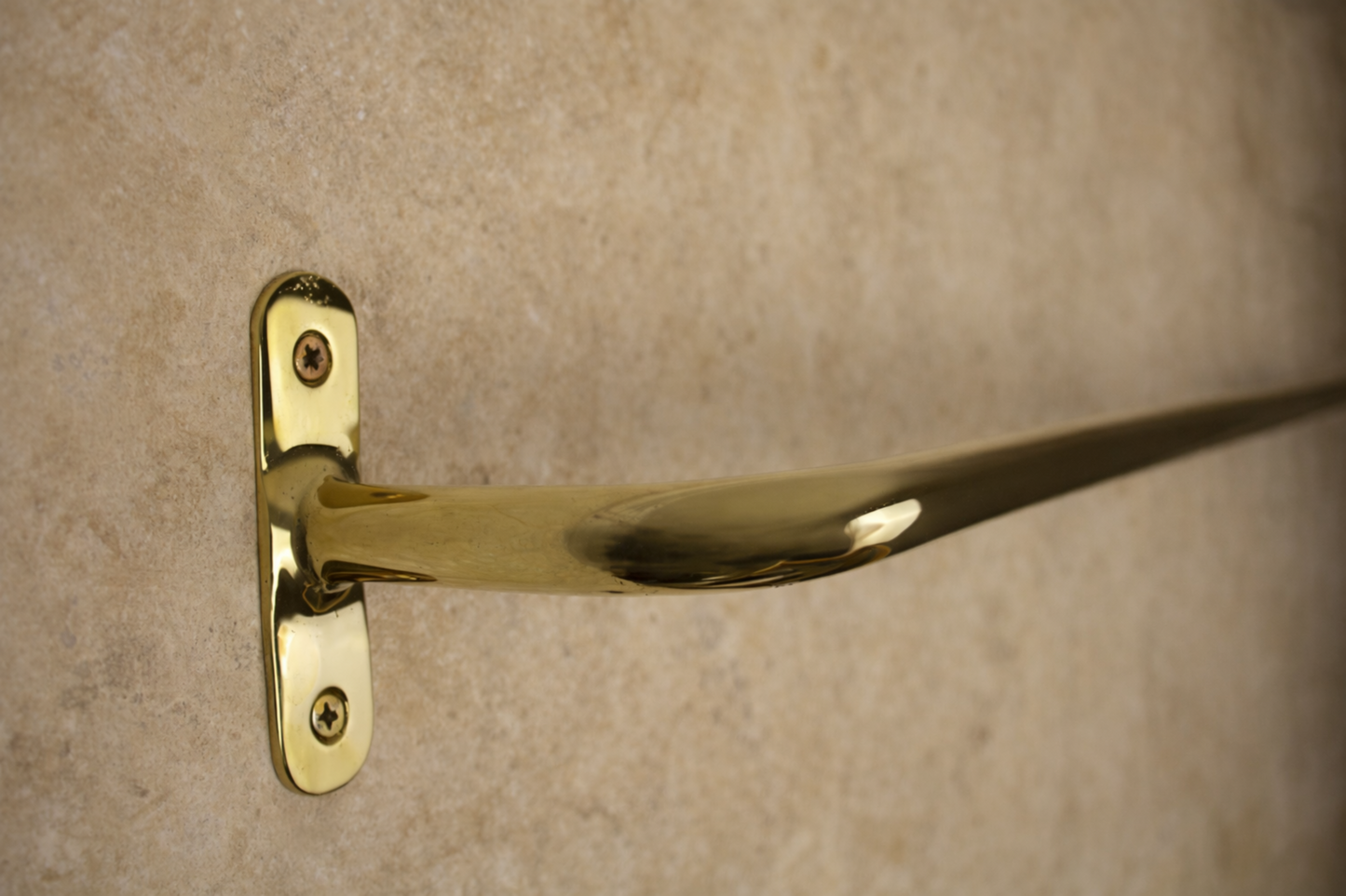 Solid Brass Curtain Rod 16mm – French Return Polished Brass Wall Mounted Rod