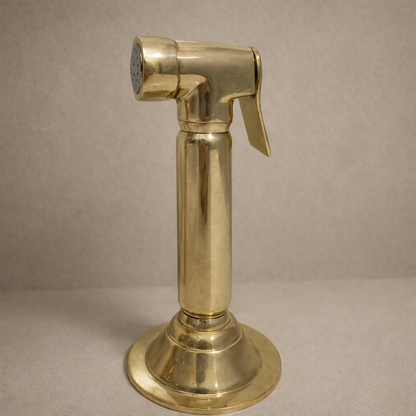 Solid Brass Kitchen Sink Sprayer with Hose – Handcrafted Brass Faucet Side Sprayer
