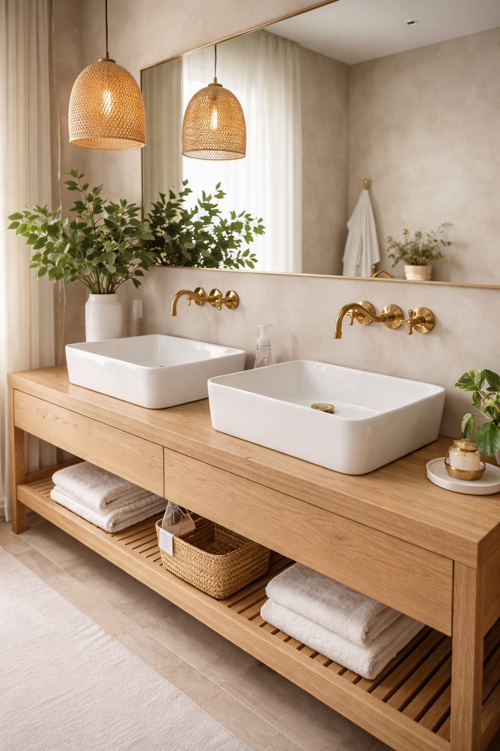 Unlacquered Brass Wall Mounted Faucet – Solid Brass, Handmade with Rough-In Valve