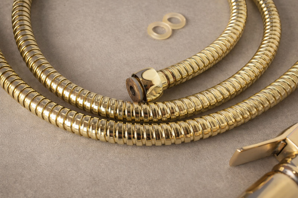 Solid Brass Kitchen Sink Sprayer with Hose – Handcrafted Brass Faucet Side Sprayer