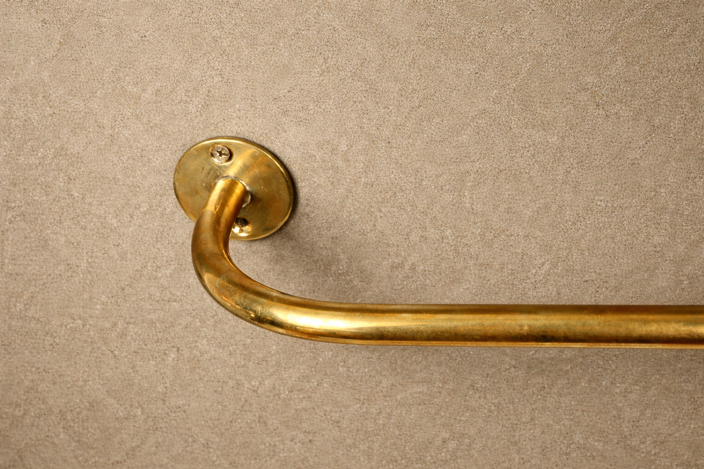 Unlacquered Solid Brass Curtain Rod 16mm – French Return Wall Mounted Heavy Duty Rod
