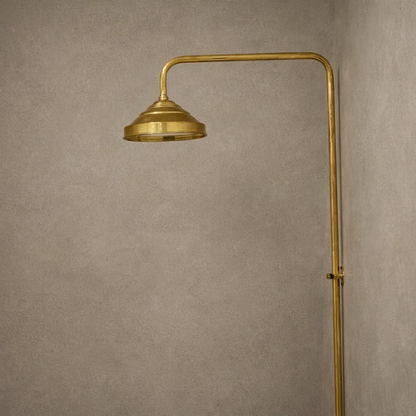 Unlacquered Solid Brass Shower System – Exposed Brass Shower Fixture