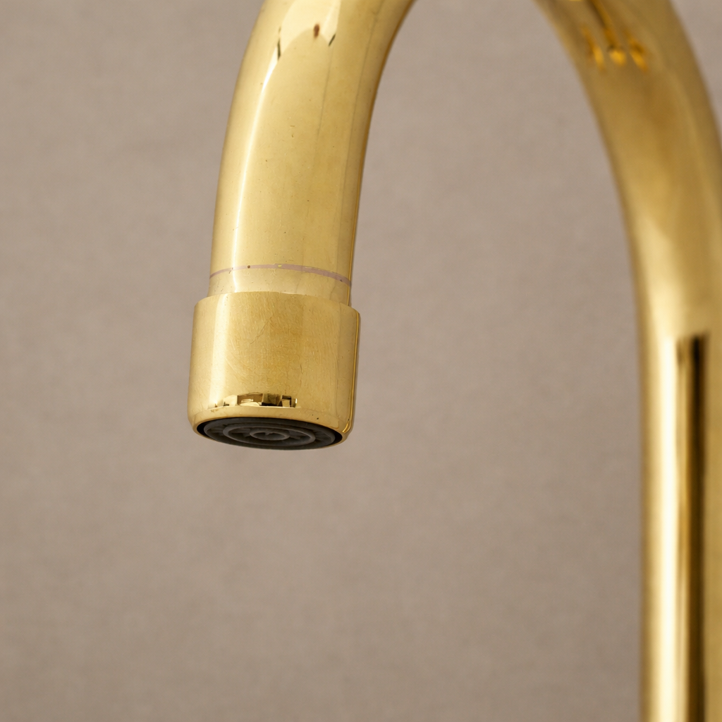 3-Hole Bathroom Faucet – Vintage Unlacquered Solid Brass