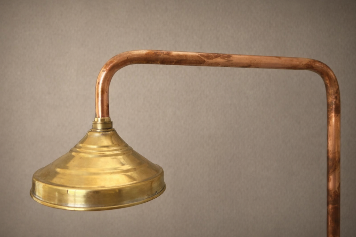 Solid Copper Outdoor Shower System– Handcrafted with Brass Accents