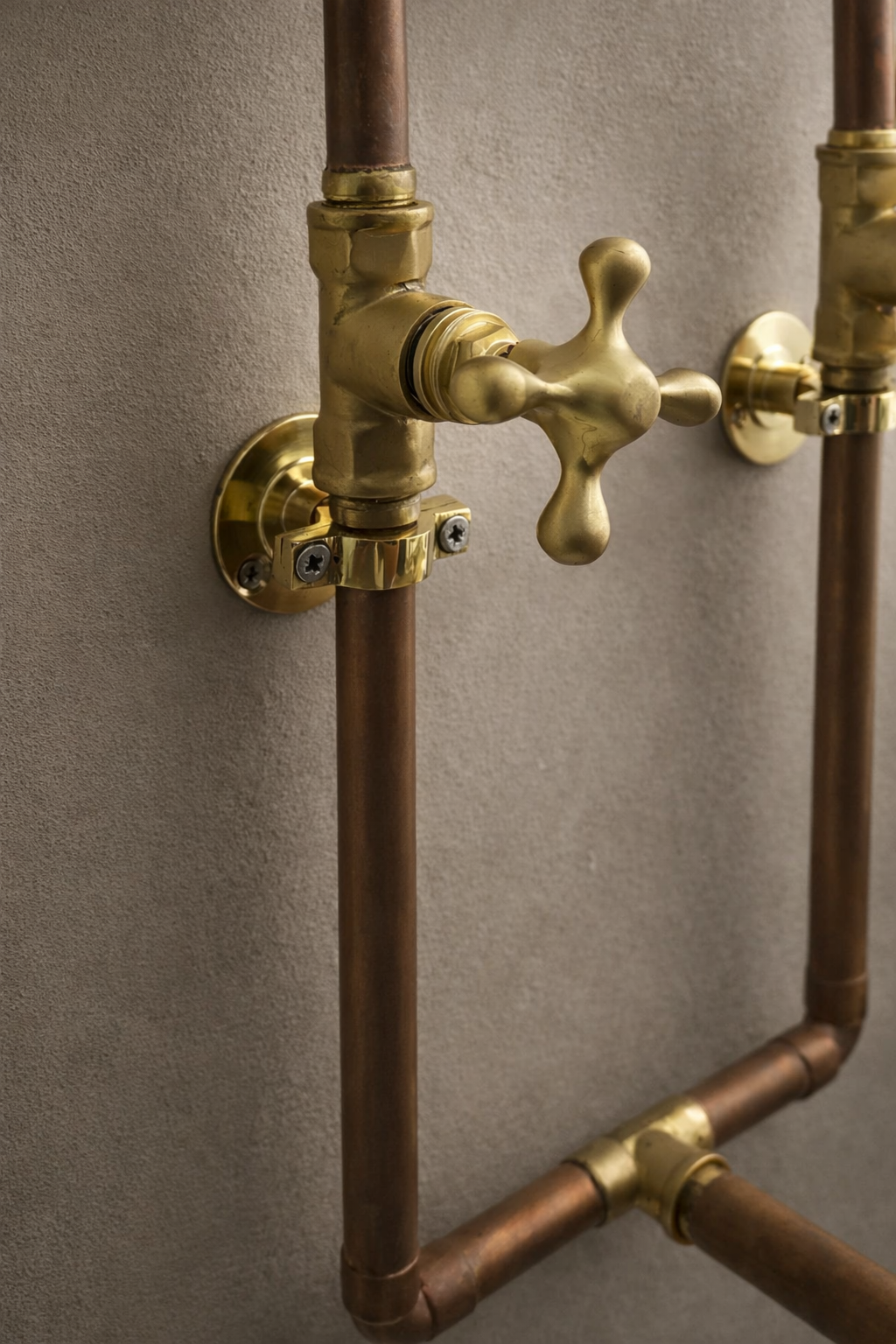 Antique Copper Wall Mount Faucet Sink – Solid Brass Vintage Design