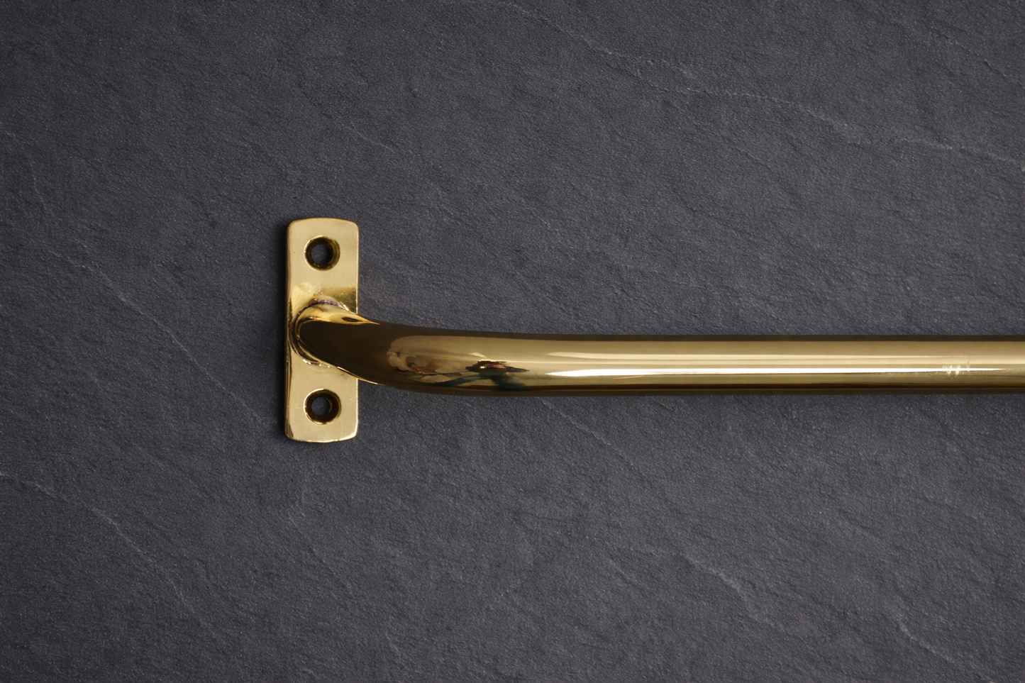 Brass Curtain Rod with French Return – 16mm Unlacquered Brass