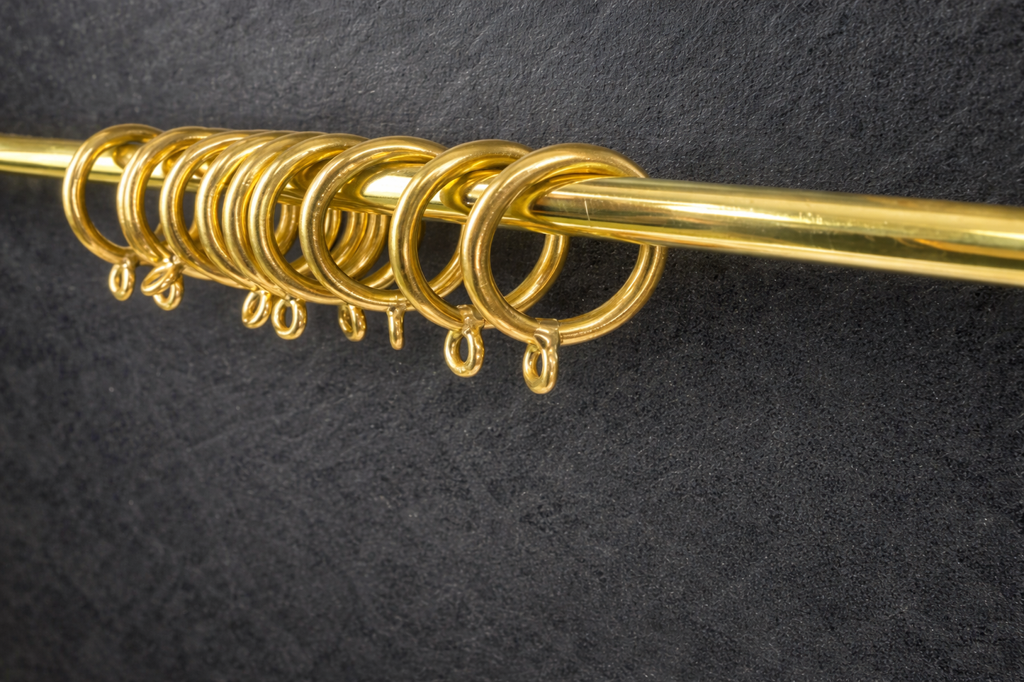 Brass Curtain Rod,Unlacquered Brass Curtain Pole With Curtain Rings, 16mm