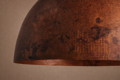 Antique Copper Ceiling Pendant Light – Adjustable Solid Copper Vintage Hanging Lamp