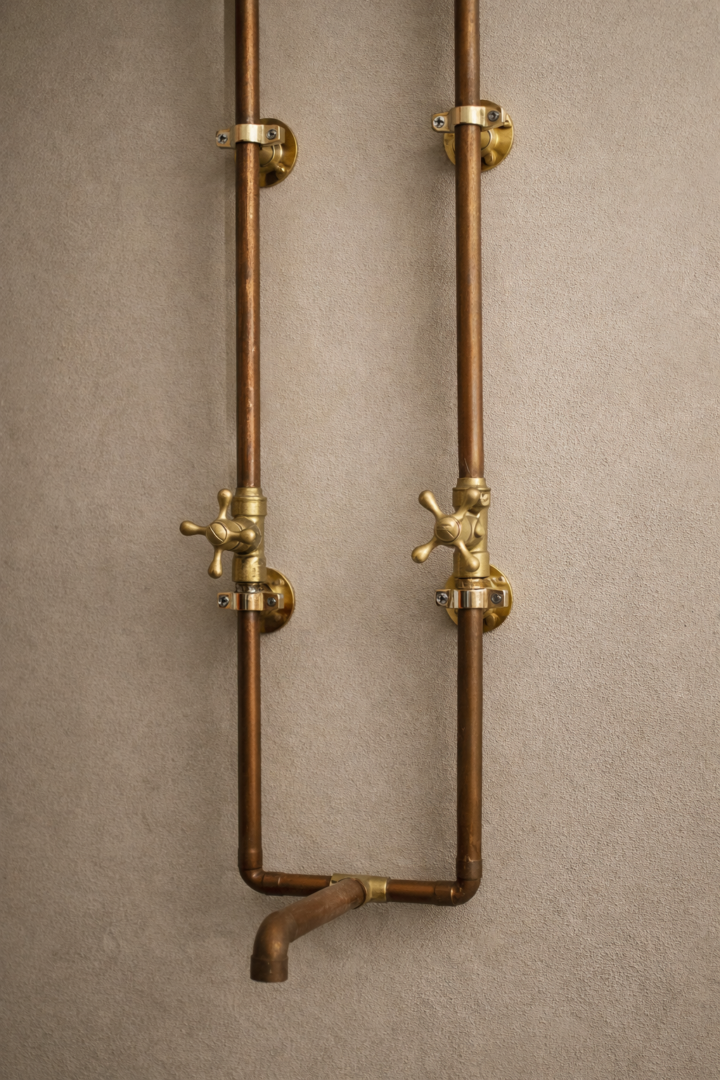 Antique Copper Wall Mount Faucet Sink – Solid Brass Vintage Design