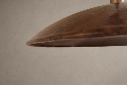 Solid Copper Dome Pendant Light – Rustic Modern Hanging Ceiling Light