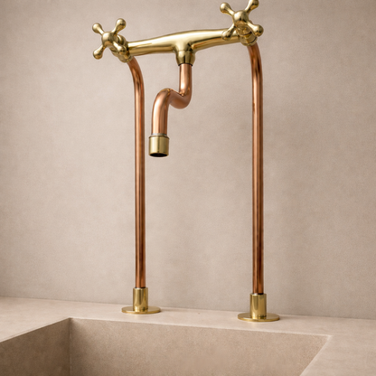 Kitchen Faucet – Handcrafted Solid Brass & Copper Antique Design