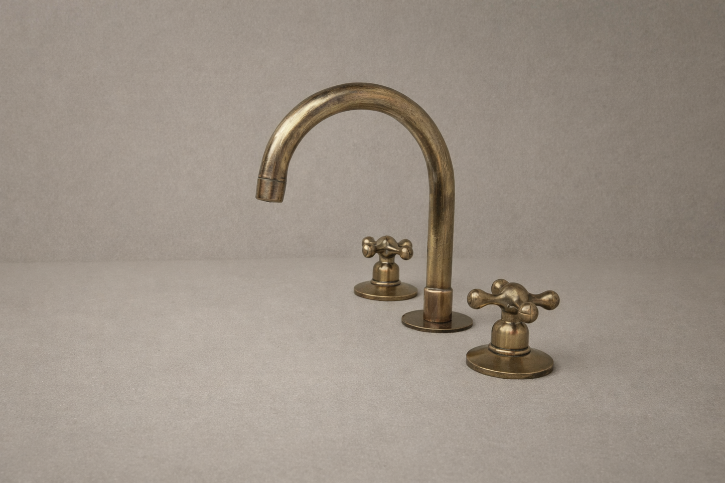 Solid Brass Bathroom Faucet - Oil Rubbed Three Holes Faucet