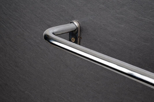 Brass Curtain Rod – Polished Nickel Rod With Rings, Heavy-Duty Rod for Curtains & Towels