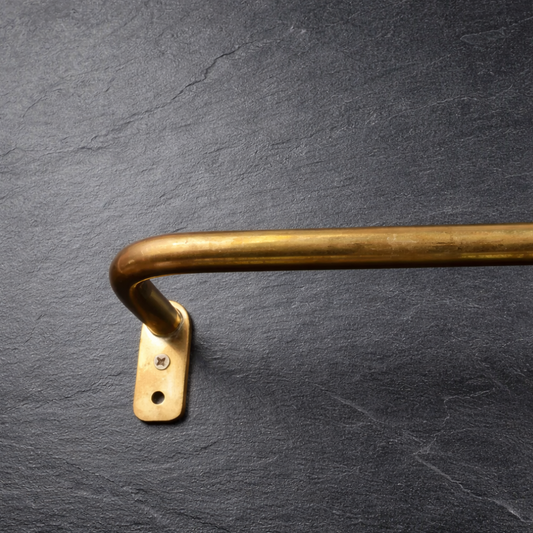 Brass Curtain Rod,Unlacquered Brass Curtain Pole With Curtain Rings, 16mm