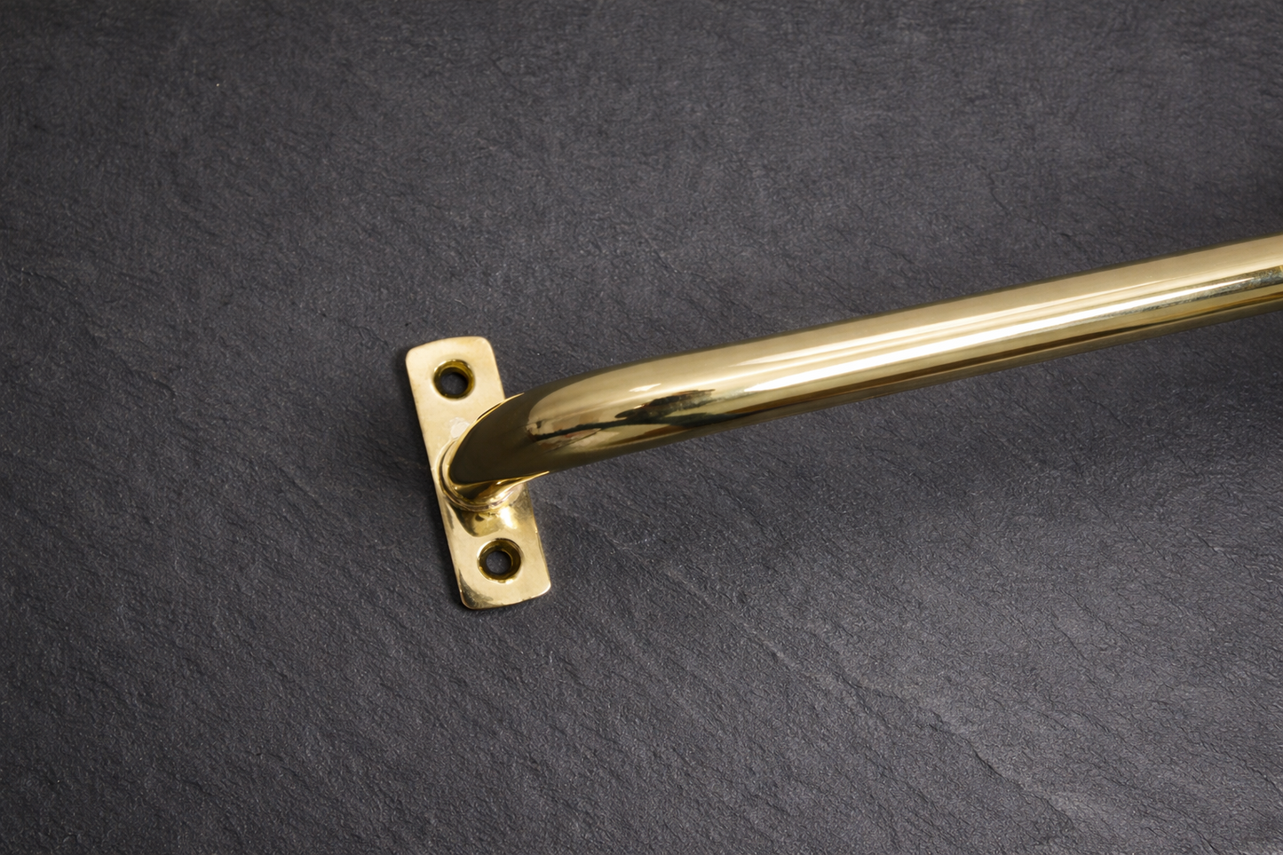 Brass Curtain Rod with French Return – 16mm Unlacquered Brass