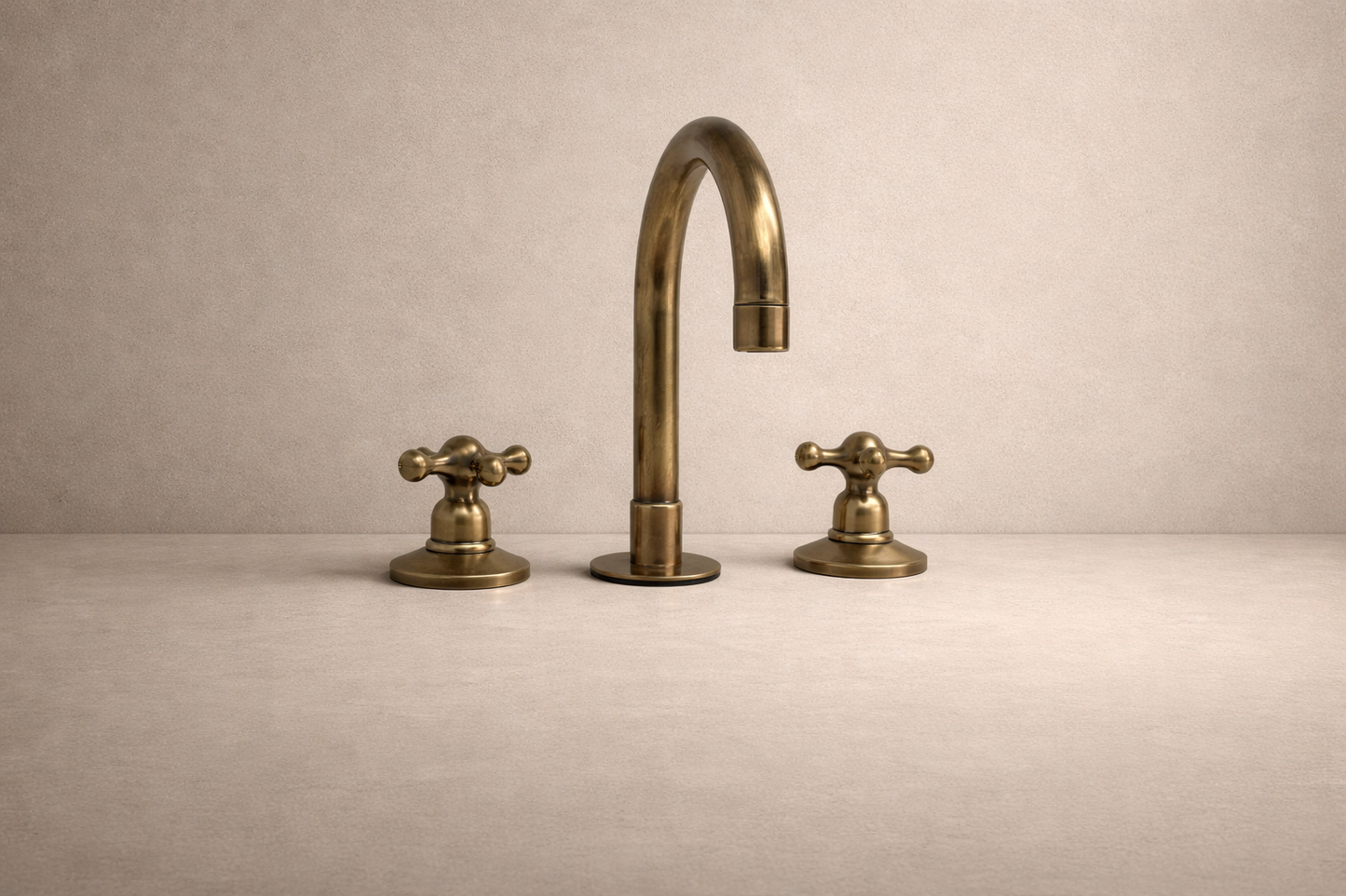 Solid Brass Bathroom Faucet - Oil Rubbed Three Holes Faucet