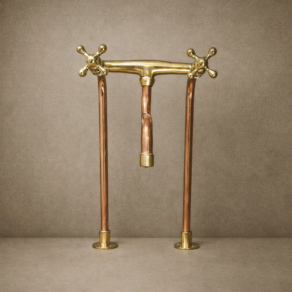 Kitchen Faucet – Handcrafted Solid Brass & Copper Antique Design