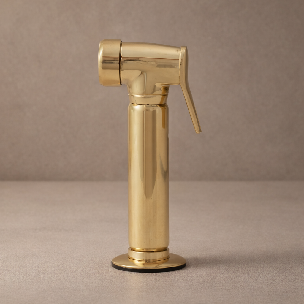 Bridge Kitchen Faucet – Handcrafted Unlacquered Solid Brass
