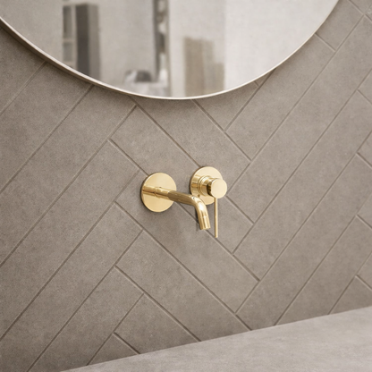 Solid Brass Faucet - Vanity Bathroom wall mount Faucet